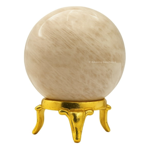 Cream Moonstone Crystal Ball Sphere 2" Inches