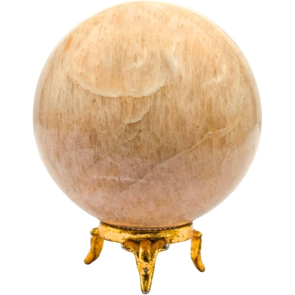 Cream Moonstone Crystal Ball Sphere 3" Inches