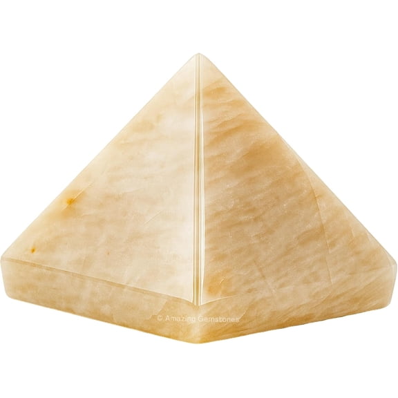 Cream Moonstone Pyramid Crystal Healing Stones - 1.5" Inch