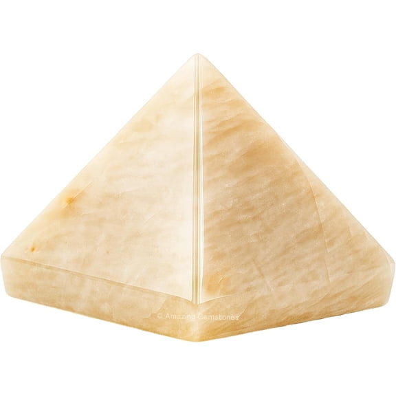 Cream Moonstone Pyramid Crystal Healing Stones - 2" Inch