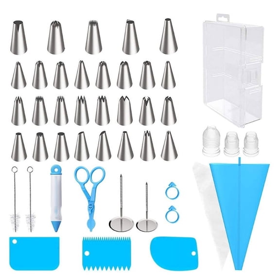 Cream Nozzle 54Pcs Stainless Steels Cream Sizing Tip Cupcakes Pastry Tool Supplies for Home Kitchens Bakeries Bake Make