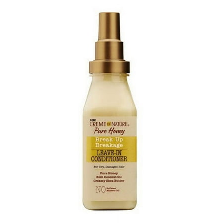 Knot Away Leave-in Detangler By Creme Of Nature, Pure Honey, Coconut Oil And Shea Butter Formula, For Dry Damaged Hair, 8 Oz