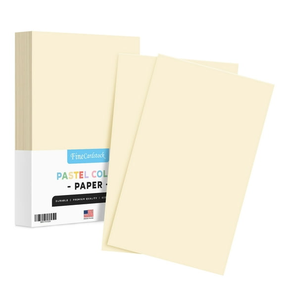 Cream Pastel Colored Menu Paper - 8.5" x 14" (Legal Size) - For Documents, Announcements, Menus Arts & Crafts | Bulk Pack of 100 Sheets