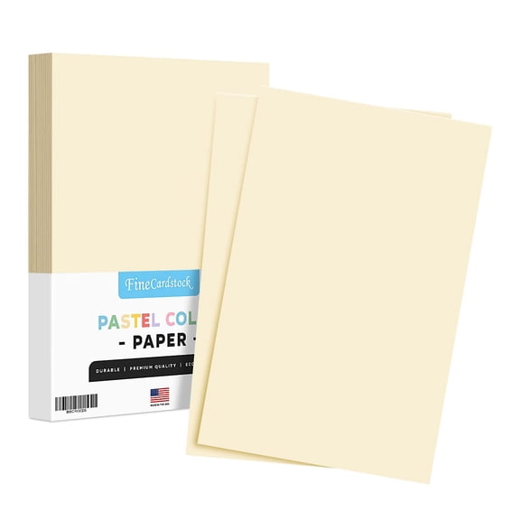 Cream Pastel Colored Paper – 11" x 17" (Tabloid / Ledger Size) – Perfect for Documents, Invitations, Posters, Flyers, Menus, Arts and Crafts | Regular 20lb Bond (75gsm) | Bulk Pack of 100 Sheets