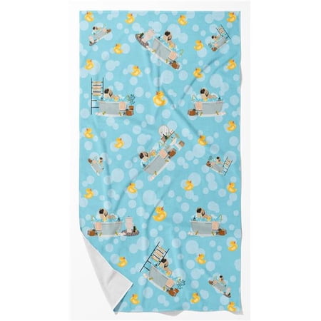 Cream Pekingese Bath Towel Large 24 in x 42 in
