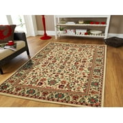 Cream Persian Area Rugs For Living Room 8x11 Large Traditional Rug on Clearance