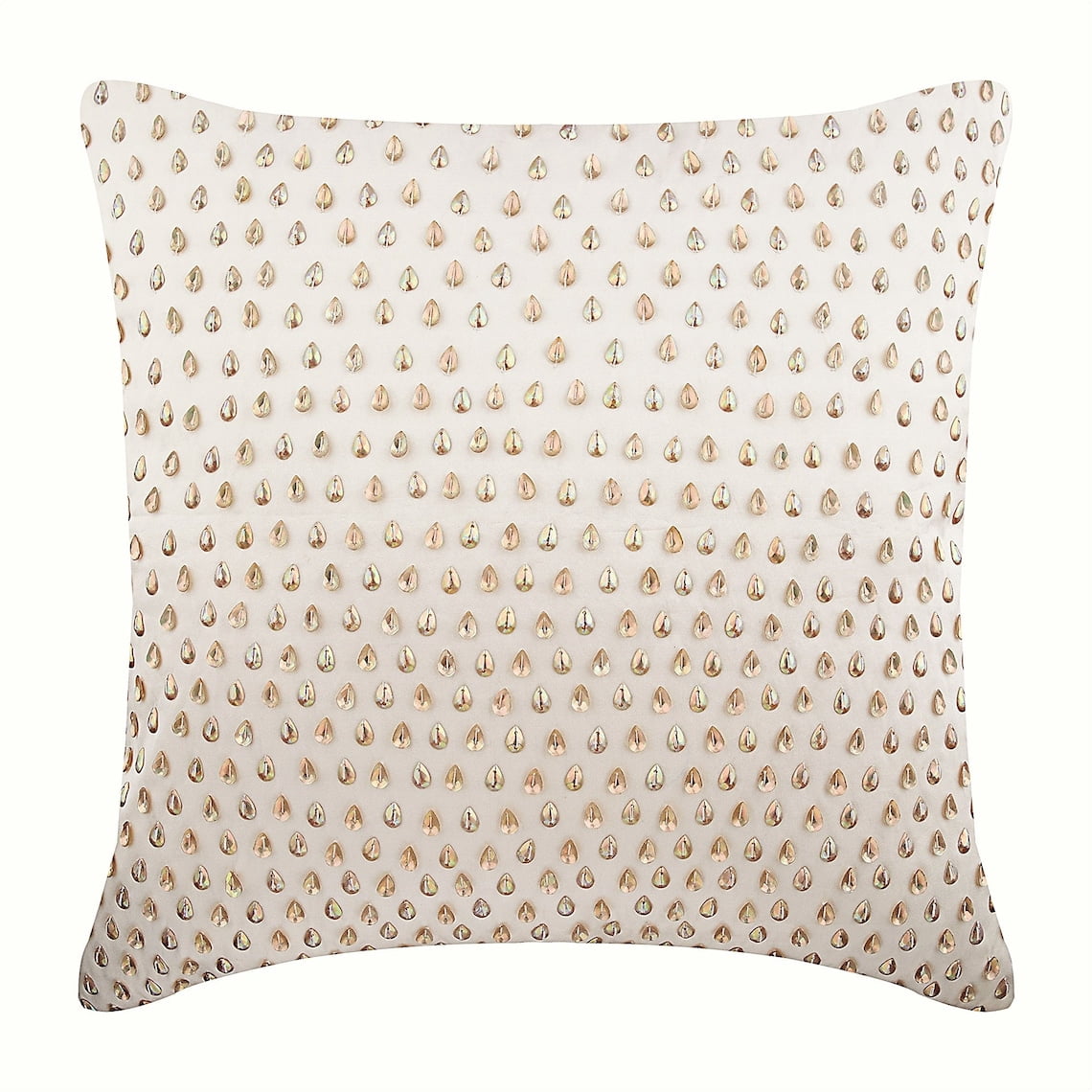 Cream Pillow Cases, Rainbow Beads Pillows Cover, Throw Pillow Covers 18x18 inch (45x45 cm), Square Taffeta Pillowcase, Floral Modern Throw Pillows Cover, Abstract - Drop Of Gold