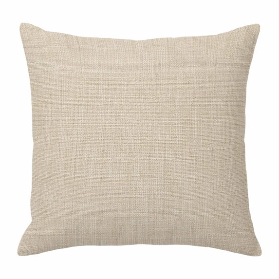 Cream Pillow Covers 24x24 Inch, Farmhouse Burlap Solid Beige Color Modern Linen Texture Linen Pillowcase with Invisible Zipper, Decorative Throw Pillow Covers Cushion Case for Couch Sofa Bed