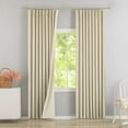 thumbnail image 1 of Cream Pinch Pleated Blackout Curtains with Hooks - 78 inch Length Room Darkening Thermal Insulated Window Curtain Drapes for Living Room Bedroom Set of 2 Panels 40" Wx78 L, 1 of 7