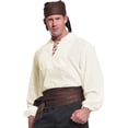 thumbnail image 1 of Men's Seven Seas Pirate Cream Costume Shirt 2X-Large 48-50, 1 of 2