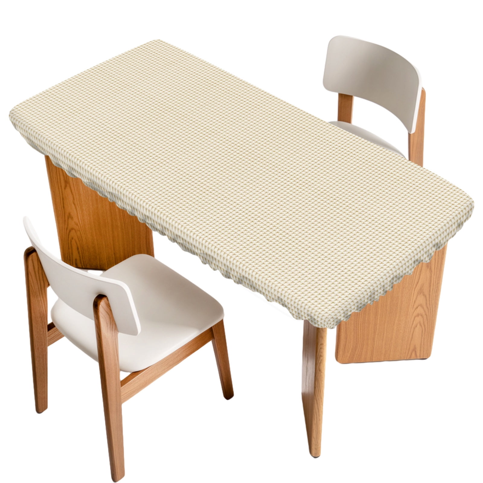Cream Plaid Table Cloths for 4 Foot Rectangle Tables, Classical ...
