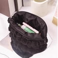 thumbnail image 1 of Cream Puff Cloth Pencil Case, Large Capacity Stationery Bag, Pen Pouch Organizer for College Office Essentials, 1 of 6