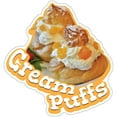 thumbnail image 1 of Cream Puffs 24" Decal Concession Stand Food Truck Sticker, 1 of 2