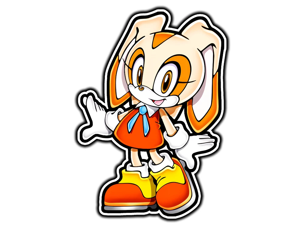 Cream The Rabbit Retro Sticker Sonic & Friends Sticker Cartoon Sticker ...