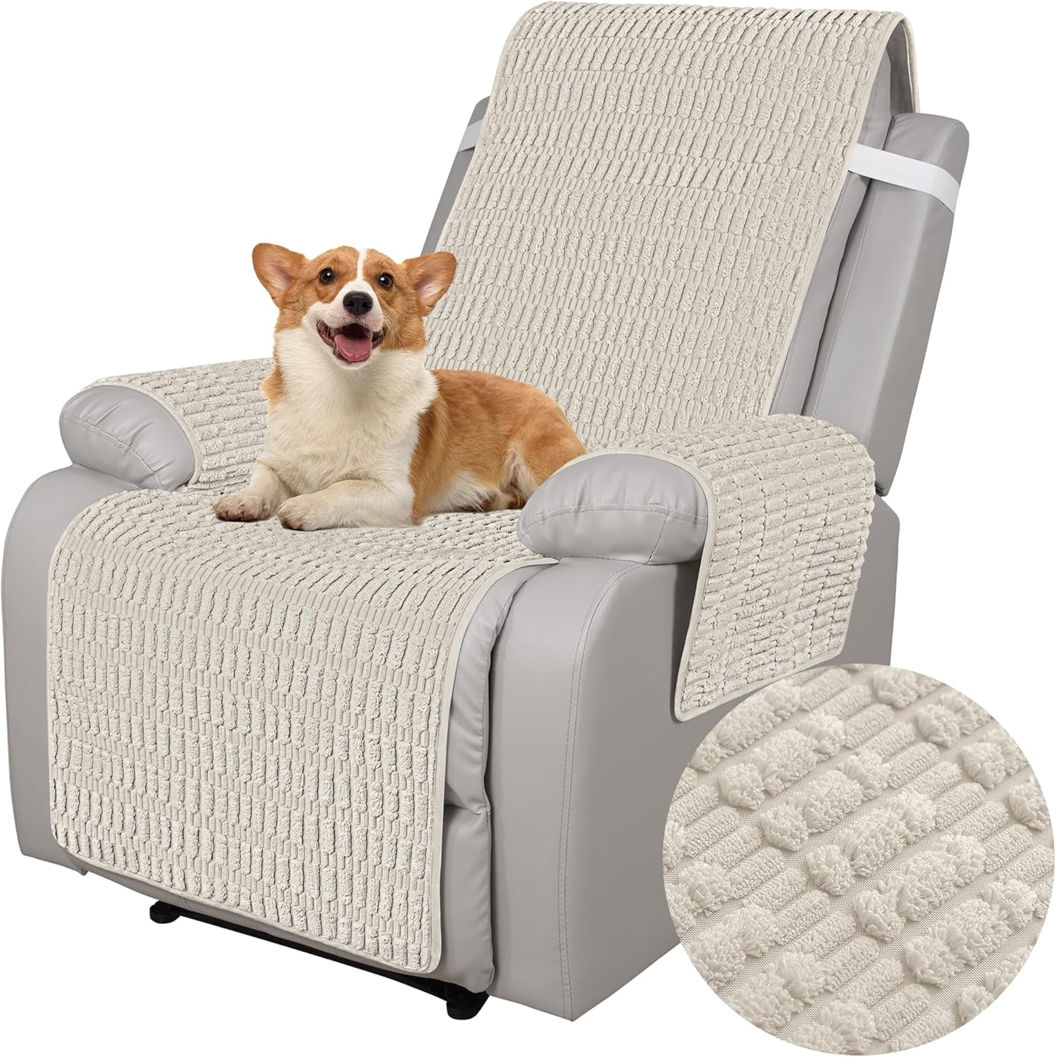 Cream Recliner Chair Cover 30