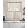 thumbnail image 1 of Cream Retro Greek Key Kitchen Curtains and Valance Set,Geometric Greece Ancient Farmhouse Rustic Short Swag Tier Curtain 36 Inch Length for Cafe Living Room Bedroom Drapes 3 Piece Window Treatment, 1 of 6