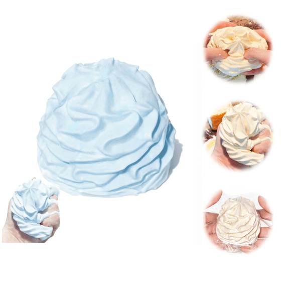 Cream Roll Squishy Toy, Slow Rising Sticky Cream Roll Squeeze Ball, Silicone Realistic Food Squishies Fidget Toys for Decompression Anxiety Relaxation