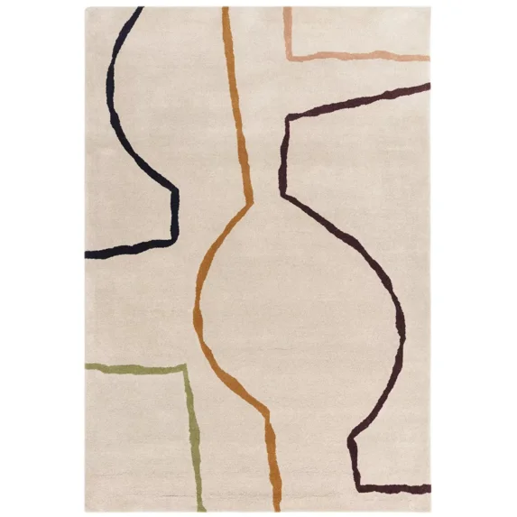 Cream Rug | Cream Texture Rug 7' x 10' | 10 x 14 Abstract Rug | 8x10 Area Rugs