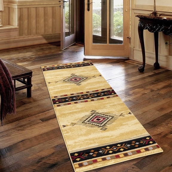 Polypropylene Southwest Runner | High-Traffic Use, Under Furniture Fit