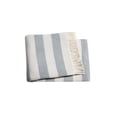 thumbnail image 1 of Cream & Sky Blue Slanted Stripe Fringed Throw Blanket, 1 of 1
