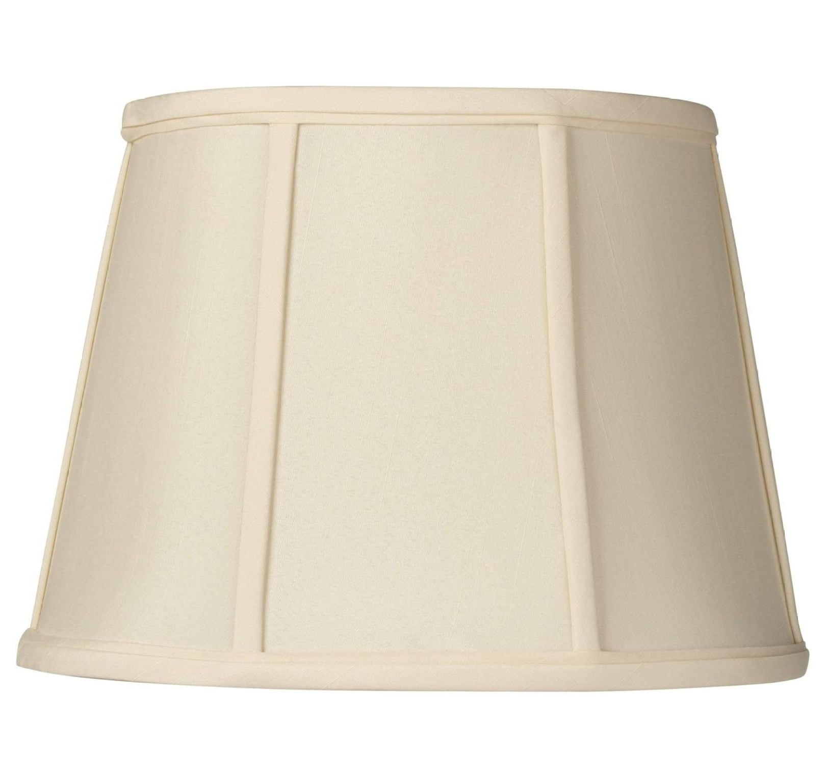 Cream Oval Lamp Shade - 9x12x9", Spider Fitter, Includes Harp, Ribbed Fabric, Springcrest Brand