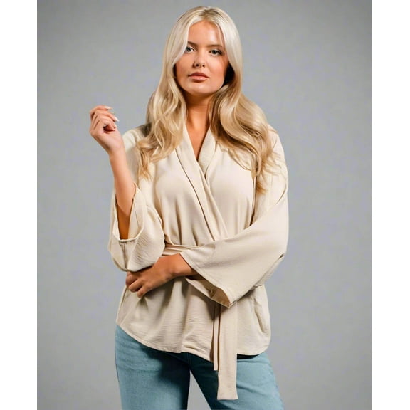 Cream Soft Belted Jacket