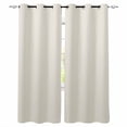 thumbnail image 1 of Cream Solid Color Blackout Curtains for Bedroom/Living Room, Thermal Insulated Kitchen Curtains, Aesthetics Contemporary Luxury Grommet Darkening Window Treatment Drapes 52"x72"x2, 1 of 8