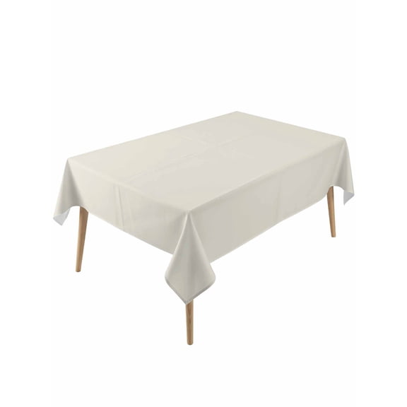 Cream Solid Color Table Cloth, Waterproof Tablecloth for Rectangle Tables, Aesthetics Contemporary Luxury Reusable Washable Fabric Table Cover for Restaurant Kitchen Dining Tables 60"x120"
