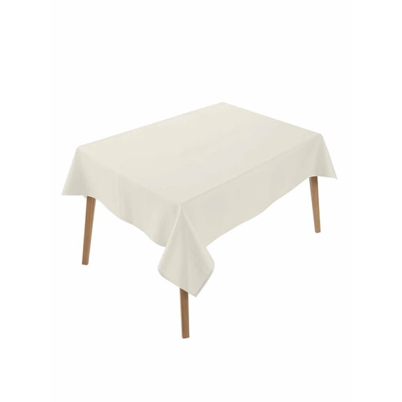 Cream Solid Color Table Cloth, Waterproof Tablecloth for Rectangle Tables, Aesthetics Contemporary Luxury Reusable Washable Fabric Table Cover for Restaurant Kitchen Dining Tables 52"x70"