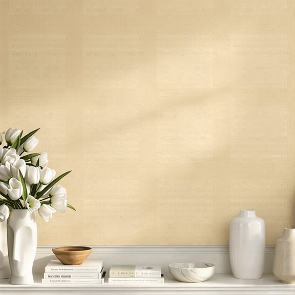 Nvzi Stick Wallpaper 3 Yards Self-Adhesive Paper, Modern Silk Textured ...