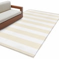 thumbnail image 1 of Cream Striped Large Area Rugs for Bedroom Living Room, Soft Non Slip Carpet Bedside Rug, Modern Farmhouse Cream White Stripes Rectangular Floor Cover Kitchen Accent Rug 3'x5' for Dining Room/Office, 1 of 9