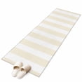thumbnail image 1 of Cream Striped Large Area Rugs for Bedroom Living Room, Soft Non Slip Carpet Bedside Rug, Modern Farmhouse Cream White Stripes Rectangular Floor Cover Kitchen Accent Rug 2'x6' for Dining Room/Office, 1 of 9