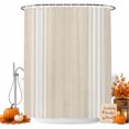 thumbnail image 1 of Cream Striped Shower Curtain Set - Extra Long 72" x 96" Washable Bathtub Curtain with 12 Hooks, Farmhouse Beige White Stripes Aesthetics Waterproof Fabric Stall Shower Curtains for Bathroom Décor, 1 of 8