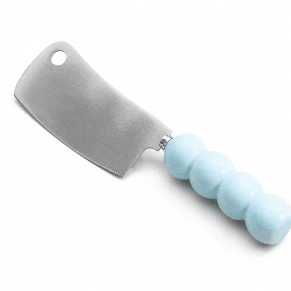 Cream Style Mini Cleaver with Colorful Ceramic Handle, Multipurpose Stainless Steel Fruit & Dessert Knife for Kitchen Use