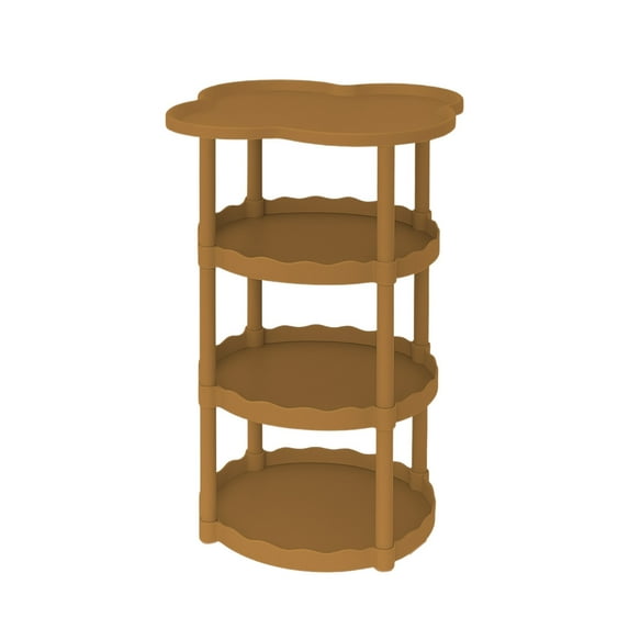 Cream Style Sofa Side Table Living Room Small Coffee Table Floor Mobile Storage Desk Four Leaf Cloud Frame