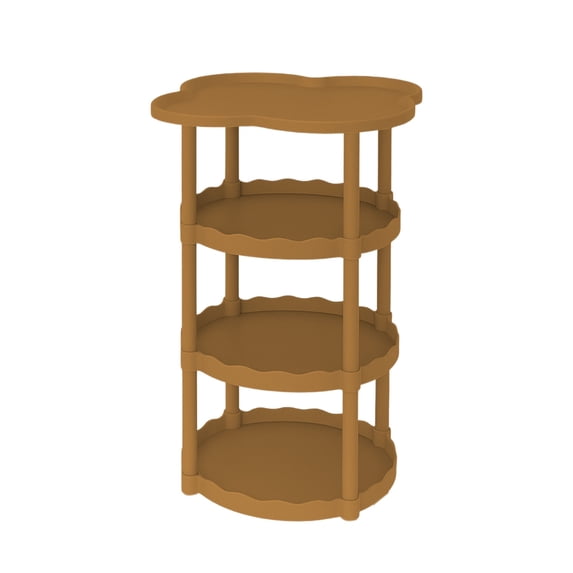 Cream Style Sofa Side Table Living Room Small Coffee Table Floor-to-ceiling Movable Storage Table Four-leaf Cloud Shelf