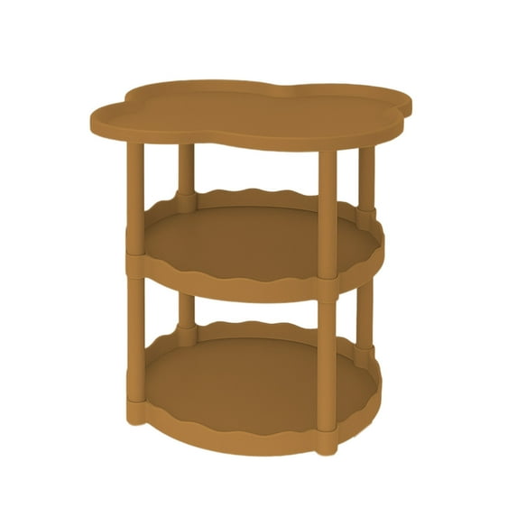 Cream Style Sofa Side Table Living Room Small Coffee Table Floor-to-ceiling Movable Storage Table Four-leaf Cloud Shelf