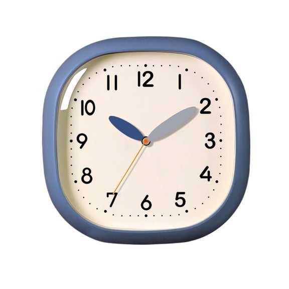 Cream-Style Wall Clock Silent Operation No Drilling Required Battery Powered