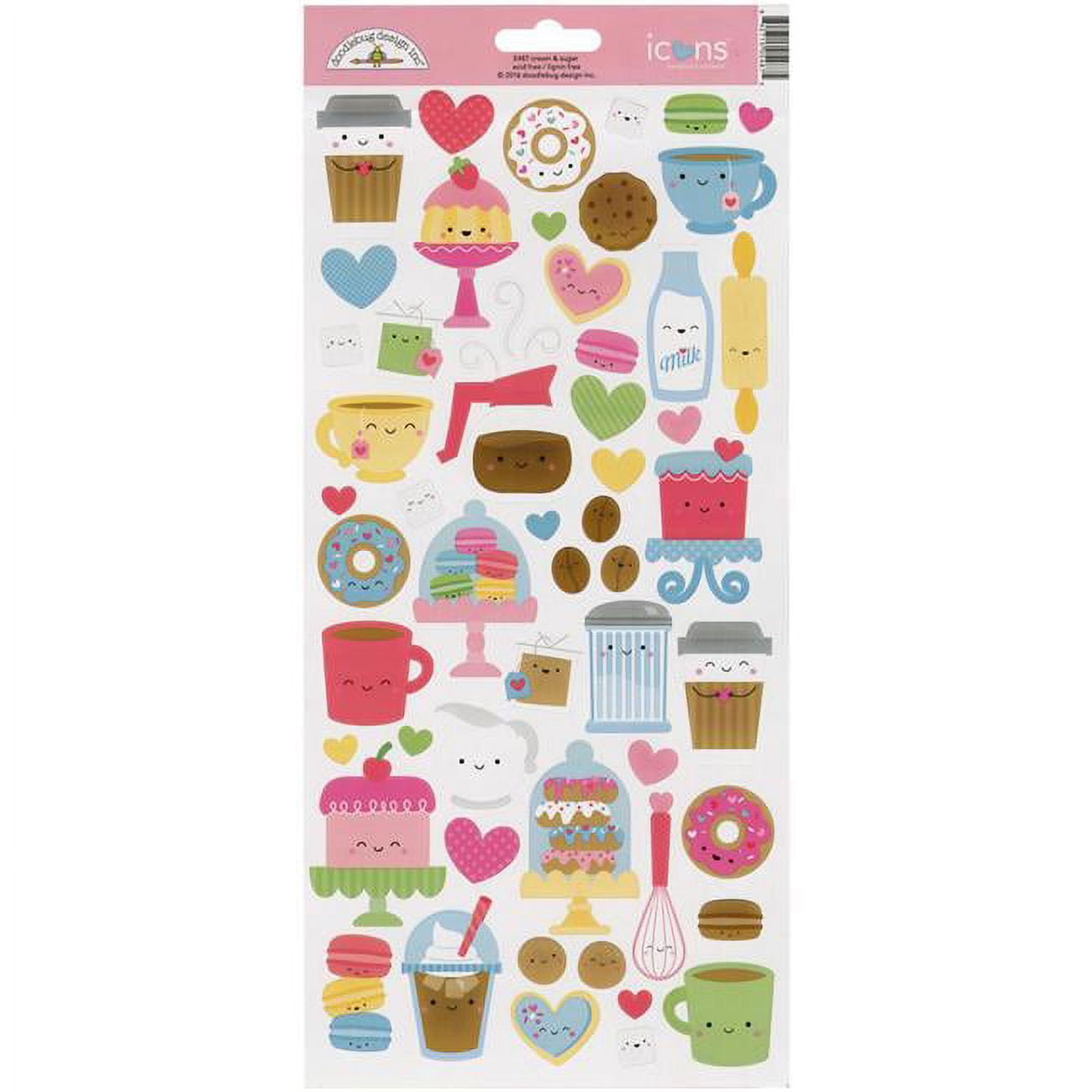 cream & sugar cardstock stickers 6