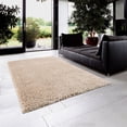 thumbnail image 1 of Cream Super Soft Polyester Shag Area Rug 6x9 Feet Machine Woven Latex Backing Non Slip Easy To Clean Home Decor, 1 of 10