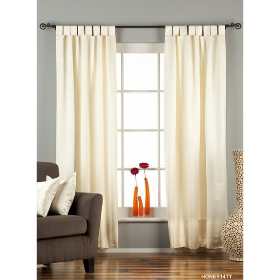 Cream Tab Top 90% blackout Curtain / Drape / Panel - 80W x 108L - Piece