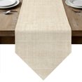 thumbnail image 1 of Cream Table Runner Linen Burlap Table Runner 72 Inches Long Farmhouse Vintage Cream Solid Color Modern Dresser Scarves for Kitchen Island Coffee Dining Room Party Wedding Holiday Decor 13"x72", 1 of 8