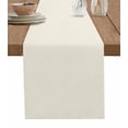 thumbnail image 1 of Cream Table Runner Modern Pure Beige Tablerunners 13 x 120 Inch, Table Decorations Tabletop Scarf for Summer Gathering Holiday Farmhouse Kitchen Dining Decor, 1 of 6
