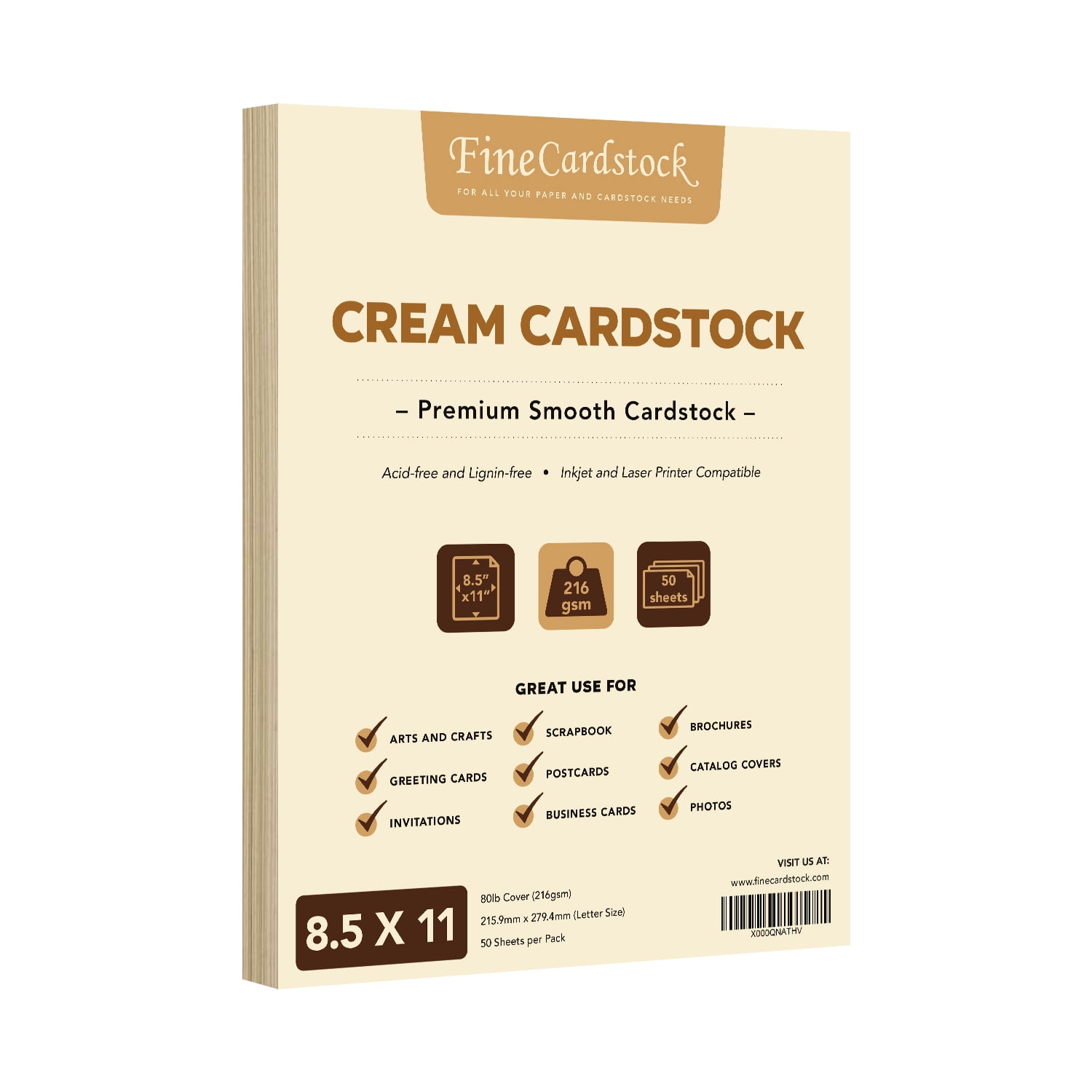 Cream Thick Paper Cardstock for Brochure, Invitations, Stationary