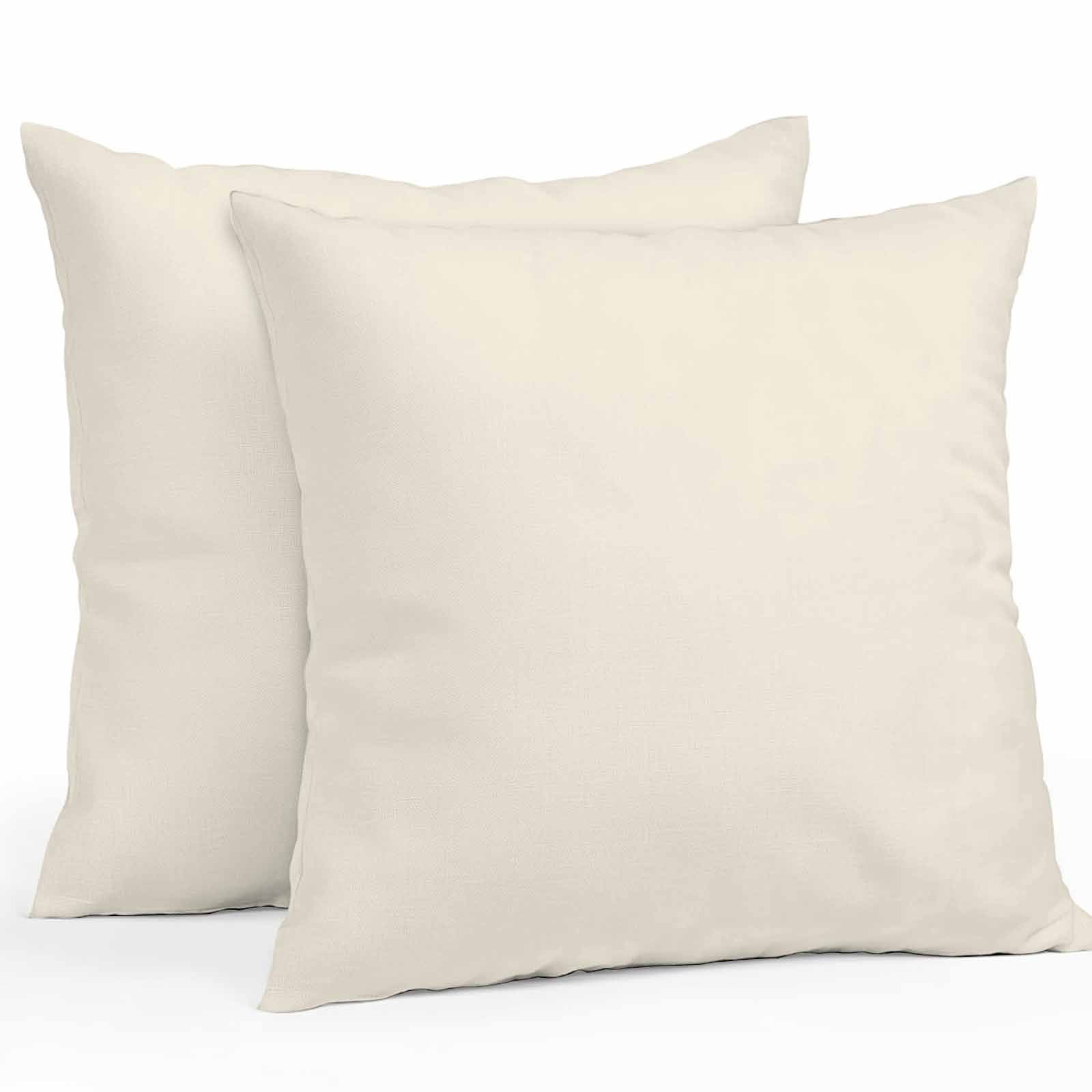 Cream Throw Pillow Covers 20x20 Inch Set of 2, Farmhouse Solid Beige Color Modern Art Waterproof Outdoor Pillow Covers, Decorative Cushion Pillowcases for Couch, Sofa, Bed, Garden, Patio