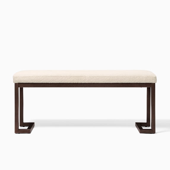 Cream White Boucle Bench - Blend Fashion and Function in Bedroom