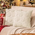 thumbnail image 1 of Cream White Fall Pumpkin Decorative Throw Pillow Covers Set of 2, 20x20 Inch Soft Plush 3D Embroidered Halloween Pillow Covers for Fall Decorations Farmhouse Cushion Covers for Thanksgiving, 1 of 9