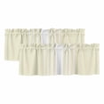 thumbnail image 1 of Cream White Stripe Curtain Valances for Windows, Kitchen Valance Window Treatments Panel 2 Pack, Modern Rustic Vertical Striped Rod Pocket Short Curtains for Bathroom Bedroom 60 x 18 Inch, 1 of 8