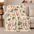 thumbnail image 1 of Cream Winter Watercolor with Snowflakes, Mittens, and Book, Warm Flannel Blanket for Living Room and Family Room, Art Lovers Valentine's Day Gift, Festive Home Decor, 1 of 9