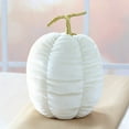 thumbnail image 1 of Cream and Gold Harvest Decor - Ivory 9.5" Plush Pumplins, 1 of 9